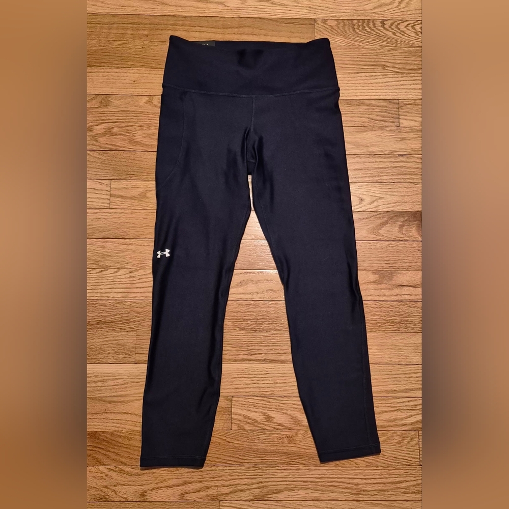 NEW Under Armour Women's M Navy Blue Tech Hi Ankle Leggings